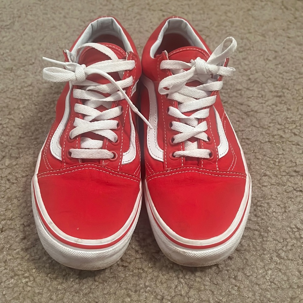 Red Low Top Vans - image 1